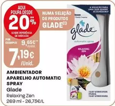 Oferta de Glade - Ambientador Aparelho Automatic Spray por 7,19€ em Intermarché