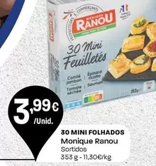 Oferta de 30 Mini Folhados por 3,99€ em Intermarché