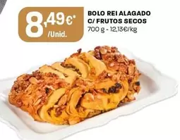 Oferta de Bolo Rei Alagado C/Frutos Secos por 8,49€ em Intermarché