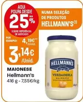 Oferta de Hellmann's - Maionese por 3,14€ em Intermarché