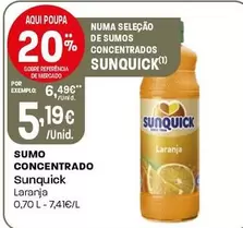 Oferta de Sunquick - Sumo Concentrado por 5,19€ em Intermarché