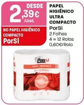 Oferta de Porsi - Papel Higiénico Ultra Compacto por 2,39€ em Intermarché