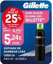 Oferta de Gillette - Espuma De Barbear Labs por 5,24€ em Intermarché