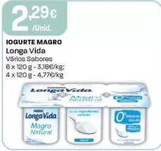 Oferta de Longa vida - Iogurte Magro por 2,29€ em Intermarché