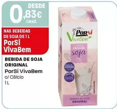 Oferta de Porsi - Bebida De Soja Original por 0,83€ em Intermarché