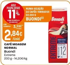 Oferta de Buondi - Café Moagem Normal por 2,84€ em Intermarché