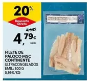 Oferta de Continente - Filete De Paloco Msc por 4,79€ em Continente