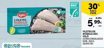 Oferta de Iglo - Filetes De Robalo Asc por 5,99€ em Continente