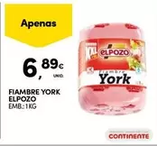 Oferta de Elpozo - Fiambre York por 6,89€ em Continente