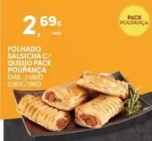 Oferta de Folhado Salsicha C/ Queijo Pack por 2,69€ em Continente