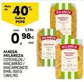 Oferta de Milaneza - Massa por 0,98€ em Continente