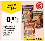 Oferta de Continente - Feijão/Grao por 0,84€ em Continente