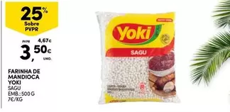 Oferta de Yoki - Farinha De Mandioca por 3,5€ em Continente