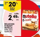 Oferta de Nutella - Bolachas B-ready por 2,49€ em Continente