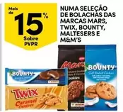 Oferta de Mars - Numa Selecao De Bolachas Das Marcas , Twix, Bounty, Maltesers E M&M'sem Continente