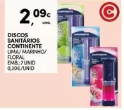 Oferta de Continente - Discos Sanitarios por 2,09€ em Continente