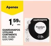 Oferta de Continente - Guardanapos 3 Folhas por 1,59€ em Continente