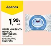 Oferta de Continente - Papel Higienico Humido por 1,99€ em Continente