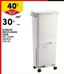 Oferta de Kasa - Balde RÉciclagem por 30€ em Continente