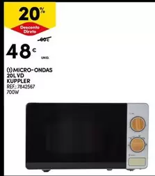 Oferta de Micro-ondas 20l Vd por 48€ em Continente