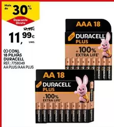 Oferta de Duracell - 18 Pihas por 11,99€ em Continente