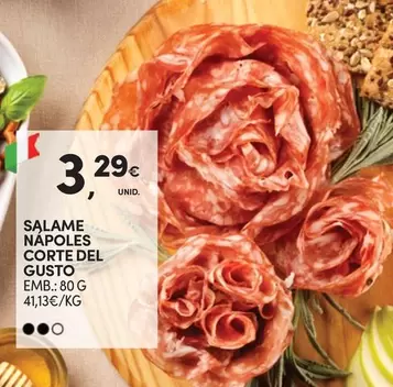 Oferta de Corte del Gusto - Salame Napoles Corte Del Gusto por 3,29€ em Continente