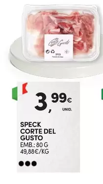 Oferta de Corte del Gusto - Speck por 3,99€ em Continente