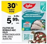 Oferta de Iglo - Filetes De Robalo Asc por 5,99€ em Continente