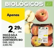 Oferta de Continente Bio - Maçã Gala Biologica por 2,29€ em Continente