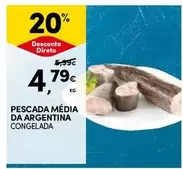 Oferta de Pescada Media Da Argentina por 4,79€ em Continente