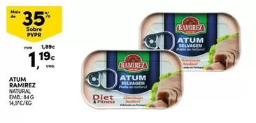 Oferta de Ramirez - Atum Natural por 1,19€ em Continente