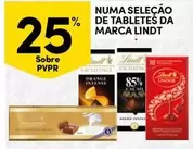 Oferta de Lindt - Numa Selecao De Tabletes Da Marcaem Continente