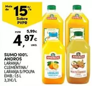 Oferta de Andros - Sumo 100% por 4,97€ em Continente