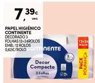 Oferta de Continente - Papel Higiénico por 7,39€ em Continente