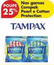 Oferta de Tampax - Nas Gamas Compak Pearl E Cotton Protectionem Pingo Doce