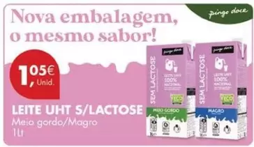 Oferta de Pingo doce - Leite Uht S/lactose por 1,05€ em Pingo Doce