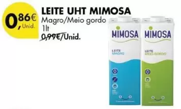 Oferta de Mimosa - Leite UHT por 0,86€ em Pingo Doce