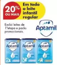 Oferta de Aptamil - Em Todo O Leite Infantil Regularem Pingo Doce