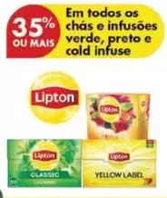 Oferta de Lipton - Em Todos Os Chas E Infusoes Verde, Preto E Cold Infuseem Pingo Doce