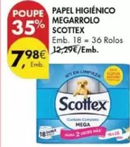 Oferta de Scottex - Papel Higiénico Megarrolo por 7,98€ em Pingo Doce