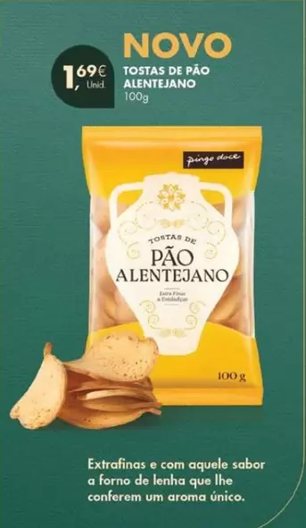 Oferta de Pingo doce - Tostas De Pao Alentejano por 1,69€ em Pingo Doce