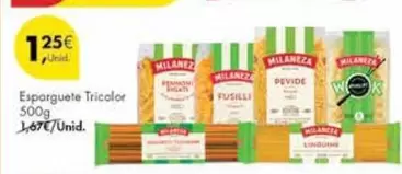 Oferta de Milaneza - Esparguete Tricolor por 1,25€ em Pingo Doce