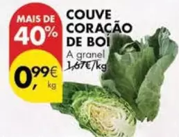 Oferta de A+ - Couve Coracao De Boi por 0,99€ em Pingo Doce