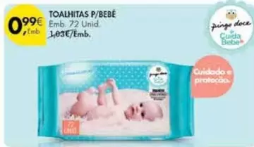 Oferta de Toalhitas P/Bebé por 0,99€ em Pingo Doce