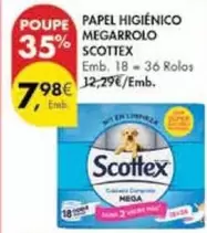 Oferta de Scottex - Papel Higienico Megarrolo por 7,98€ em Pingo Doce