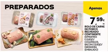 Oferta de Esmara - Rolo De Carne De Porco Recheado Continente por 7,59€ em Continente Bom dia