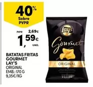 Oferta de Lay's - Batatas Fritas Gourmet por 1,59€ em Continente Bom dia