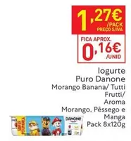 Oferta de Danone - Logurte Puro por 1,27€ em Recheio