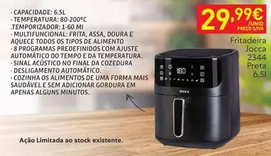 Oferta de .Com - Fritadeira Jocca por 29,99€ em Recheio