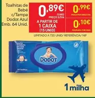 Oferta de Dodot - Toalhitas De Bebé C/tampa  Azul por 0,89€ em Recheio